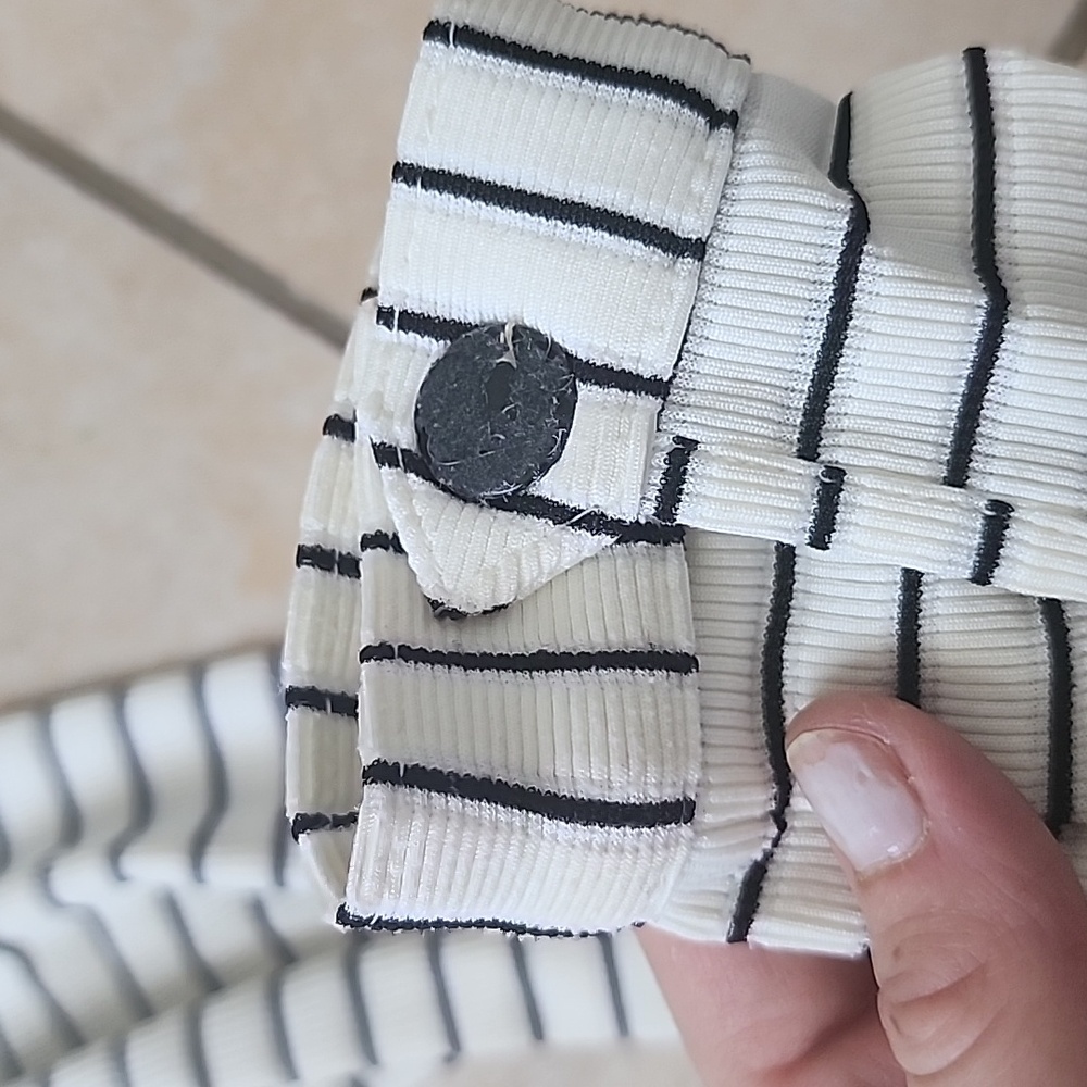Derek Lam Black and Cream Striped Top - Picture 3 of 10
